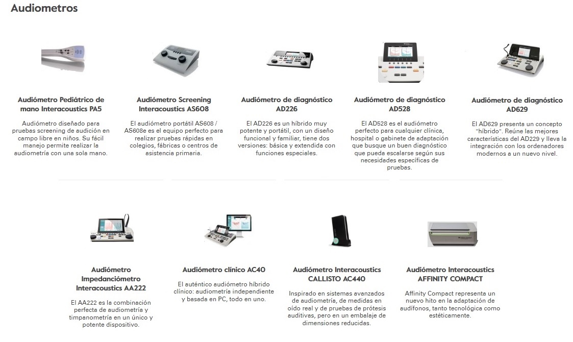 Audiómetros amplivox e interacoustics